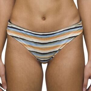 Prana Gemma Reversible Swim Bottom Women's Large Water Stripe Beach Bikini NWT